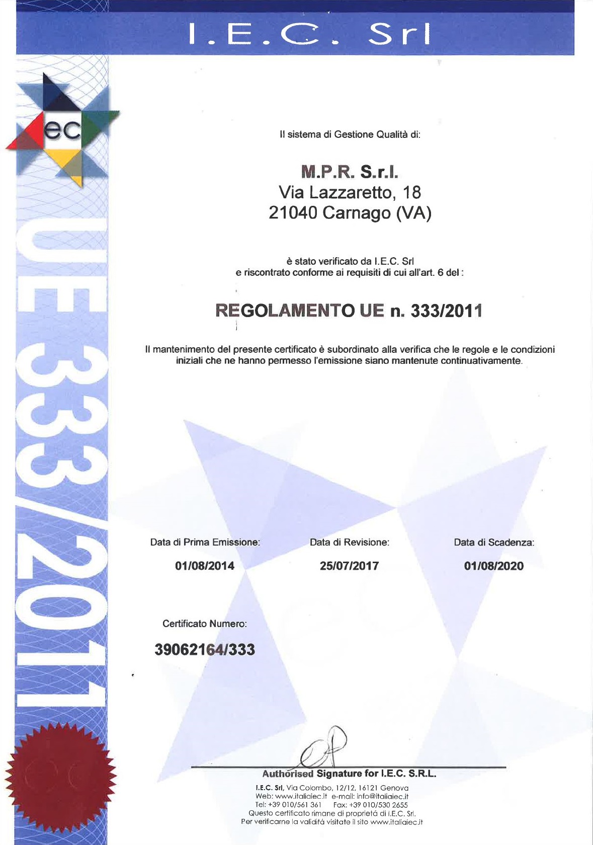 REG UE 333-2011